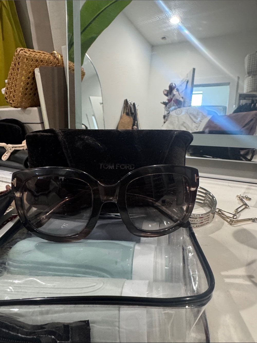 Tom Ford Brown Gradient Women's Oversized Sunglasses
